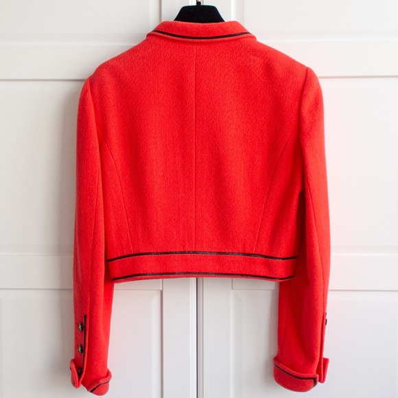 Chanel Vintage Spring 1995 Cropped Red 95P Jacket - Picture 5 of 14